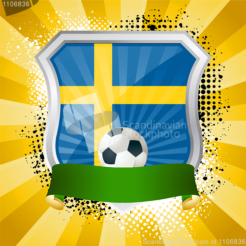 Image of Shield with flag of Sweden