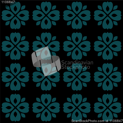 Image of Seamless Gothic Damask Background.