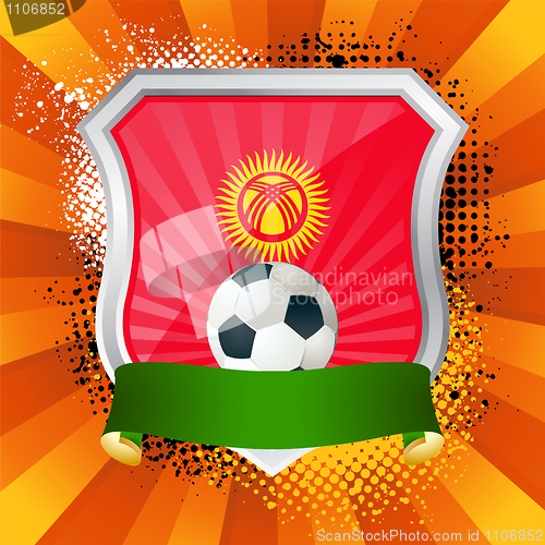 Image of Shield with flag of  Kyrgyzstan