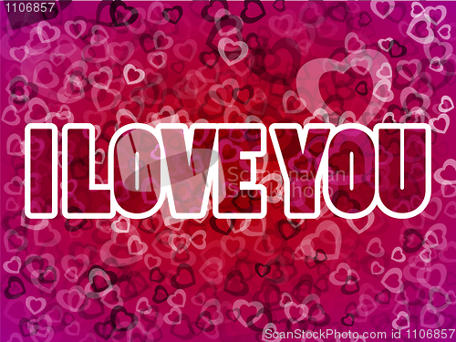 Image of Red hearts background. Vector.