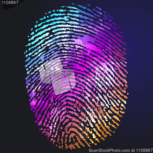 Image of Glowing Finger Print.