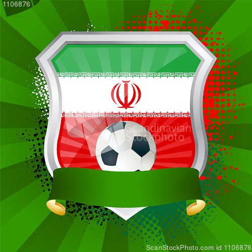 Image of Shield with flag of  Iran