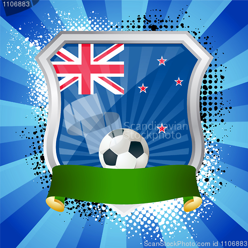 Image of Shield with flag of  New Zealand