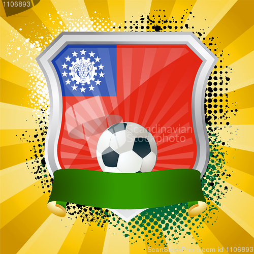 Image of Shield with flag of Myanmar