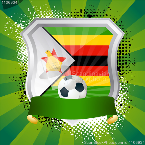 Image of Shield with flag of Zimbabwe