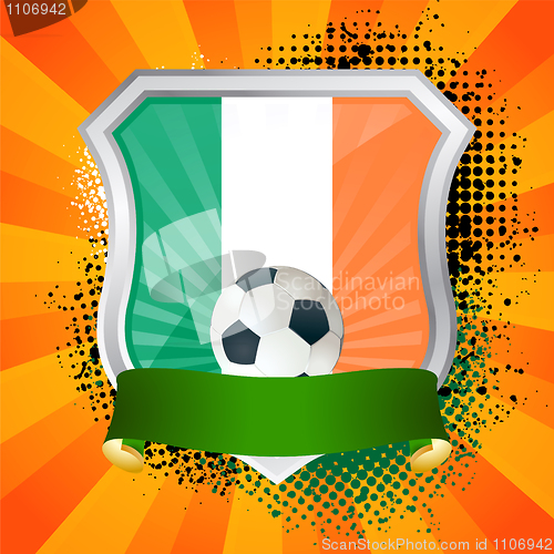 Image of Shield with flag of Ireland