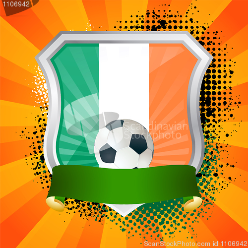 Image of Shield with flag of Ireland