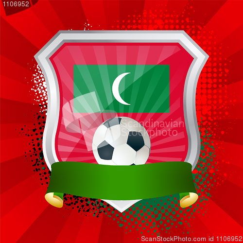 Image of Shield with flag of Maldives