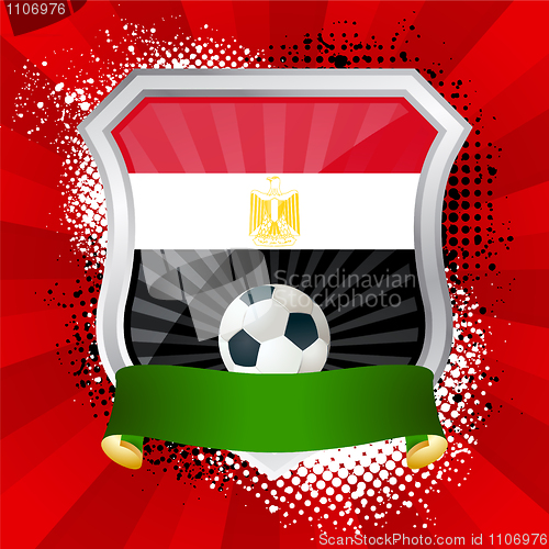 Image of Shield with flag of  Egypt