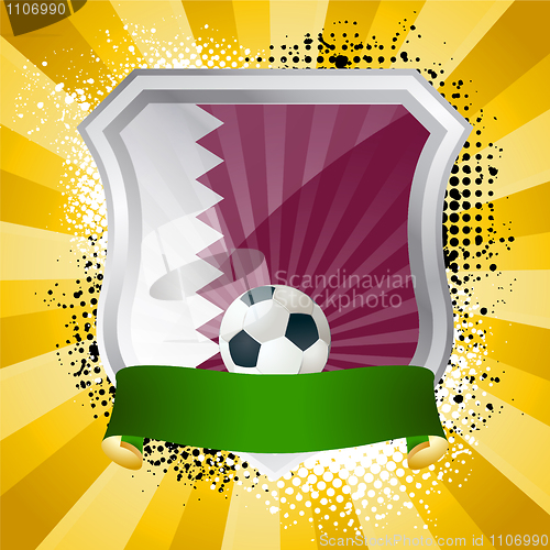 Image of Shield with flag of Quatar
