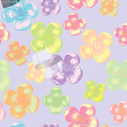 Image of Seamless flower background.
