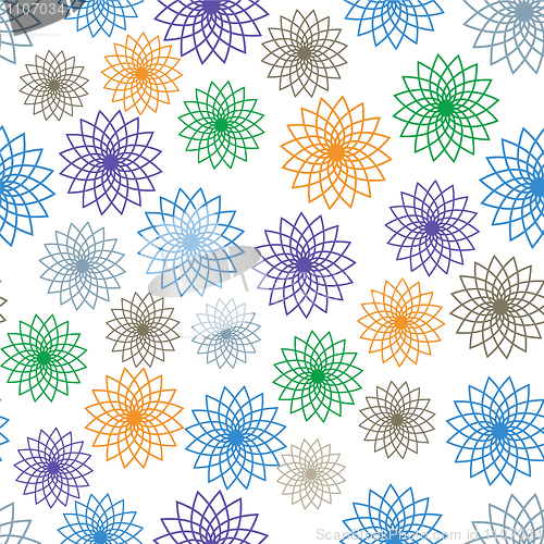 Image of Seamless flowers pattern