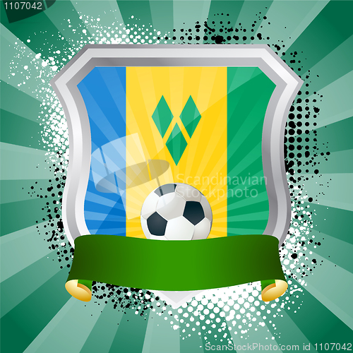 Image of Shield with flag of Saint Vince and the Grenadines