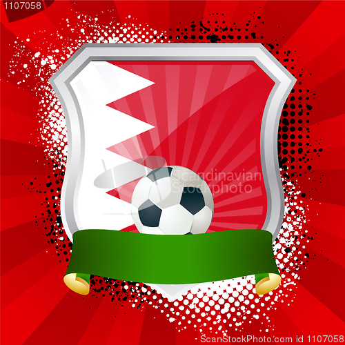 Image of Shield with flag of  Bahrain