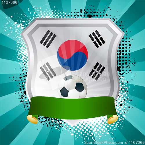 Image of Shield with flag of South Korea