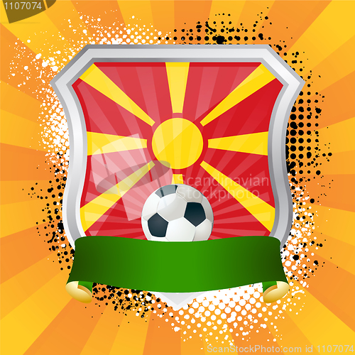 Image of Shield with flag of  Macedonia