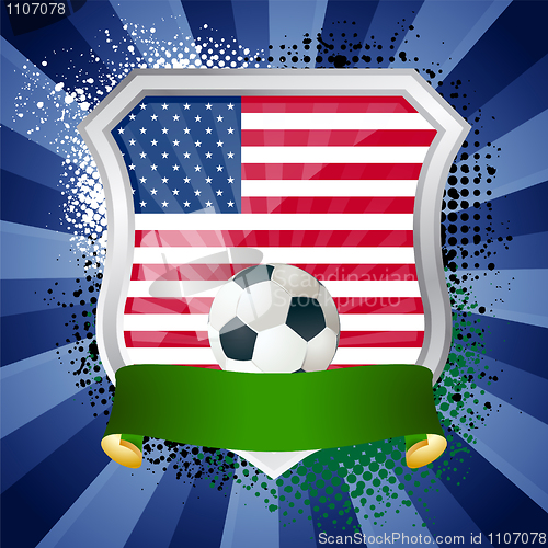 Image of Shield with flag of USA