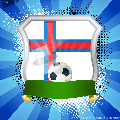 Image of Shield with flag of  Faroe Island