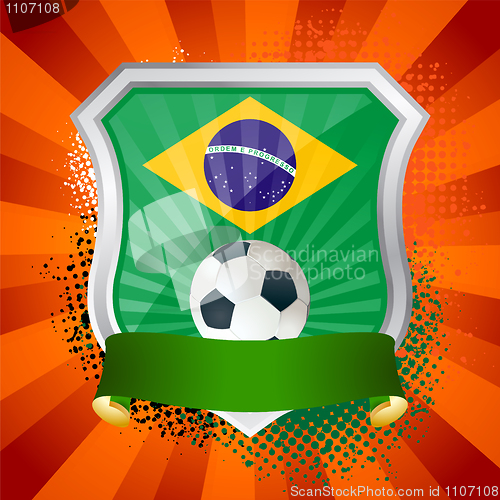 Image of Shield with flag of Brasil