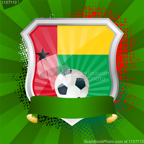 Image of Shield with flag of Guinea-Bissau