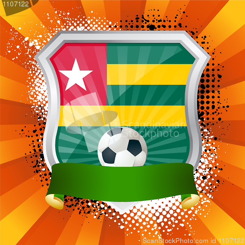 Image of Shield with flag of  Togo