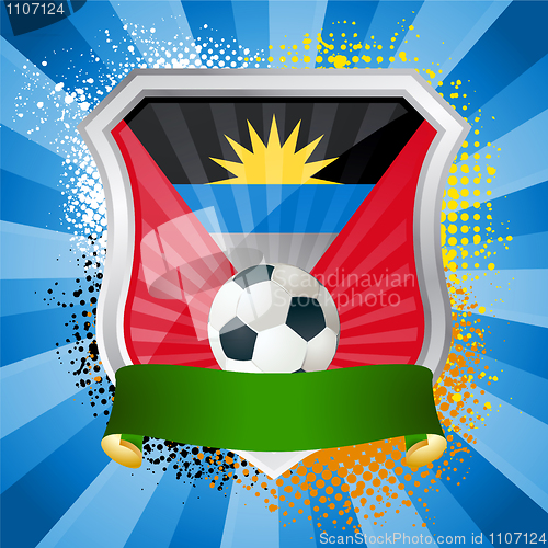 Image of Shield with flag of Antigua and Barbuda