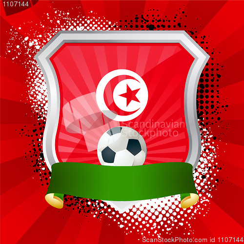 Image of Shield with flag of  Tunisia