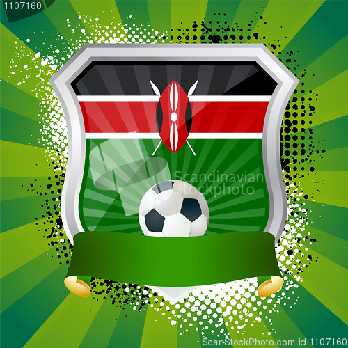 Image of Shield with flag of  Kenya