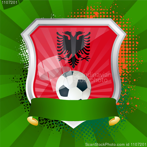 Image of Shield with flag of  Albania