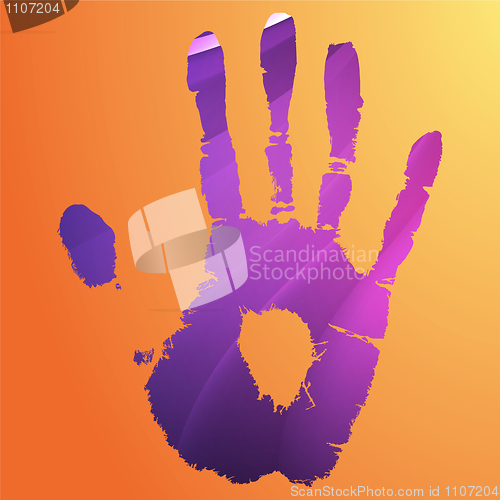 Image of brightly coloured hand