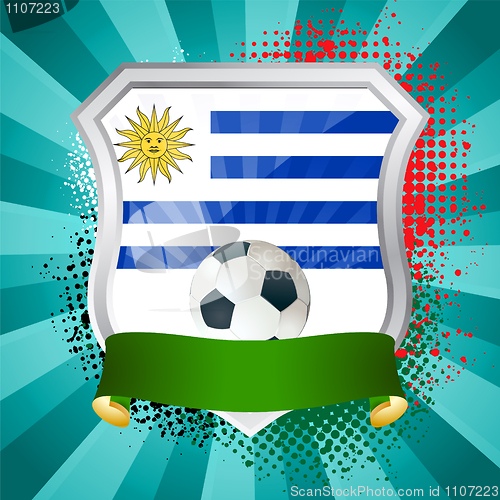 Image of Shield with flag of Uruguay