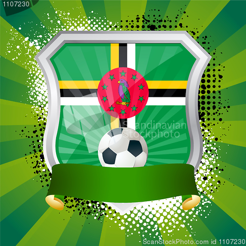 Image of Shield with flag of  Dominica