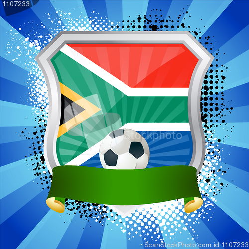 Image of Shield with flag of South Africa