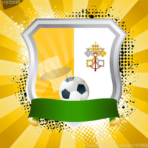 Image of Shield with flag of Vatican City