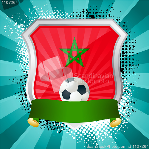 Image of Shield with flag of Morocco