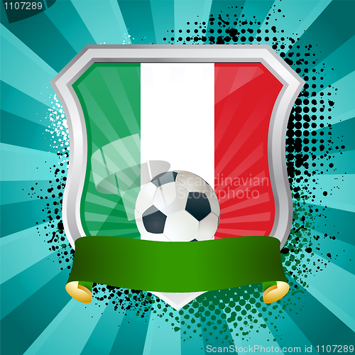 Image of Shield with flag of  Italy