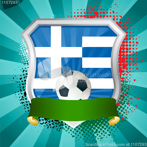 Image of Shield with flag of Greece