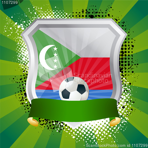 Image of Shield with flag of  Comoros