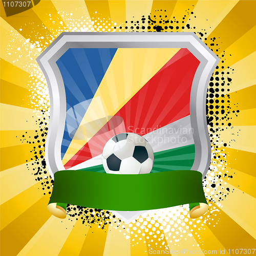 Image of Shield with flag of  Seychelles