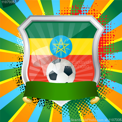 Image of Shield with flag of  Ethiopia