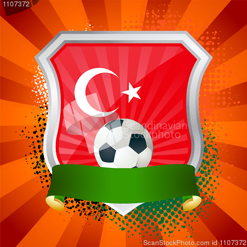Image of Shield with flag of  Turkey