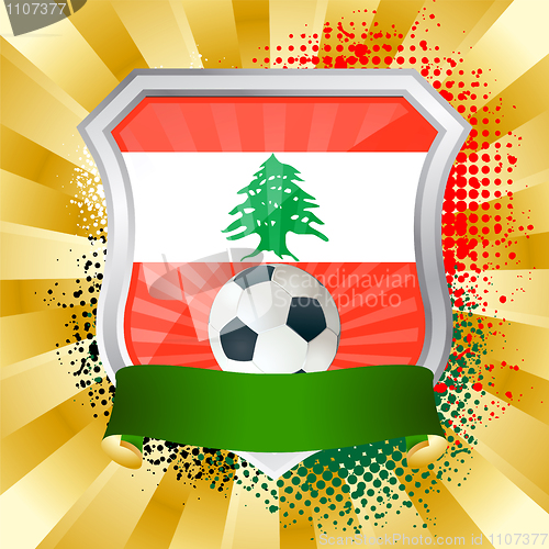 Image of Shield with flag of Lebanon