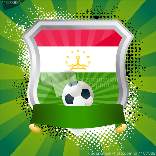 Image of Shield with flag of  Tajikistan
