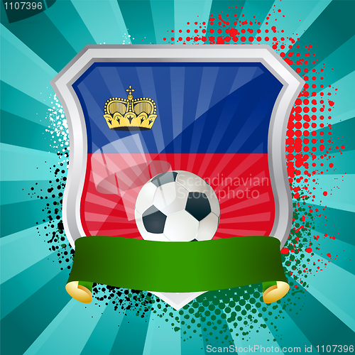 Image of Shield with flag of Liechtenstein