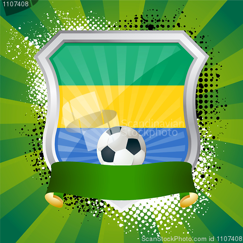 Image of Shield with flag of  Gabon