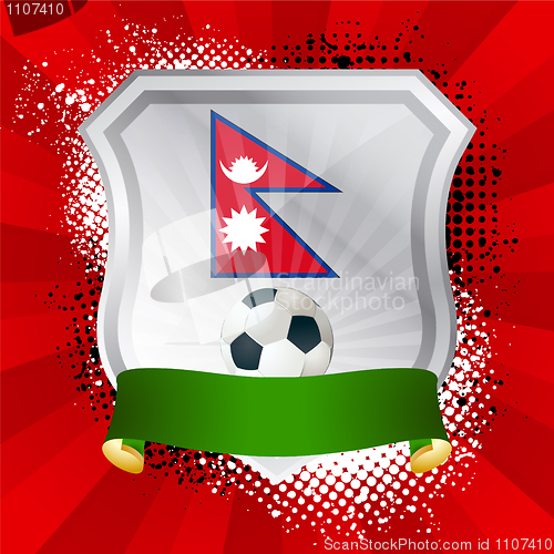 Image of Shield with flag of Nepal