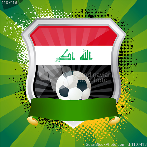 Image of Shield with flag of Iraq