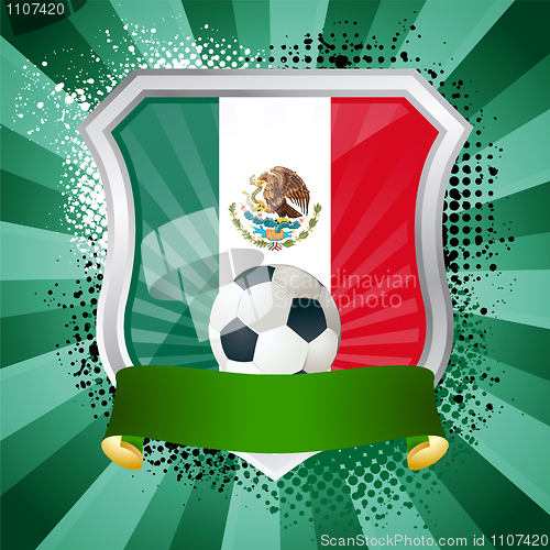 Image of Shield with flag of Mexico