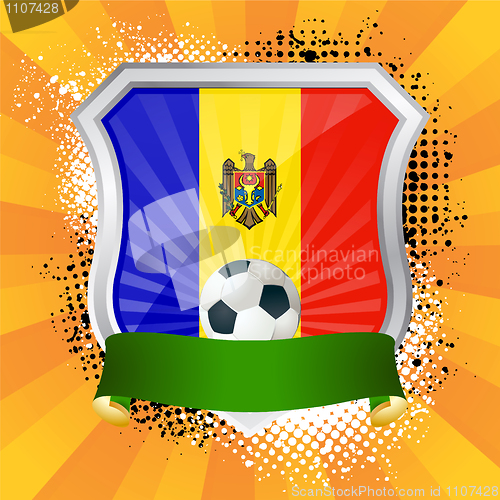 Image of Shield with flag of  Moldova