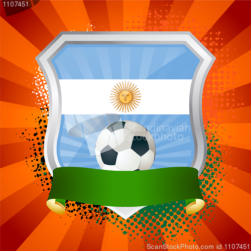 Image of Shield with flag of  Argentina